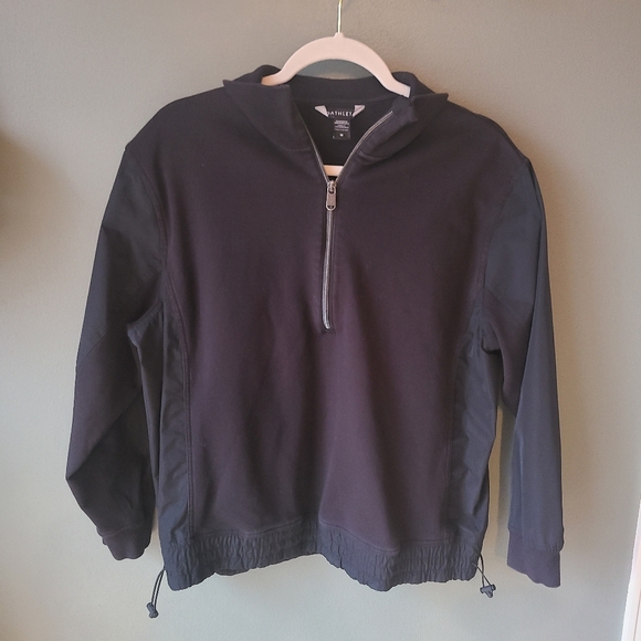 Athleta Triumph Hybrid Half Zip Sweatshirt, Size Medium - Picture 5 of 7